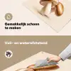 Champignons - Zacht - Beige Inductie beschemer met haakjes klein -ky-schoon-nl