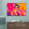 Vrouw - Zonnebril - Abstract - Oranje canvas 2cm klein -sfeer4