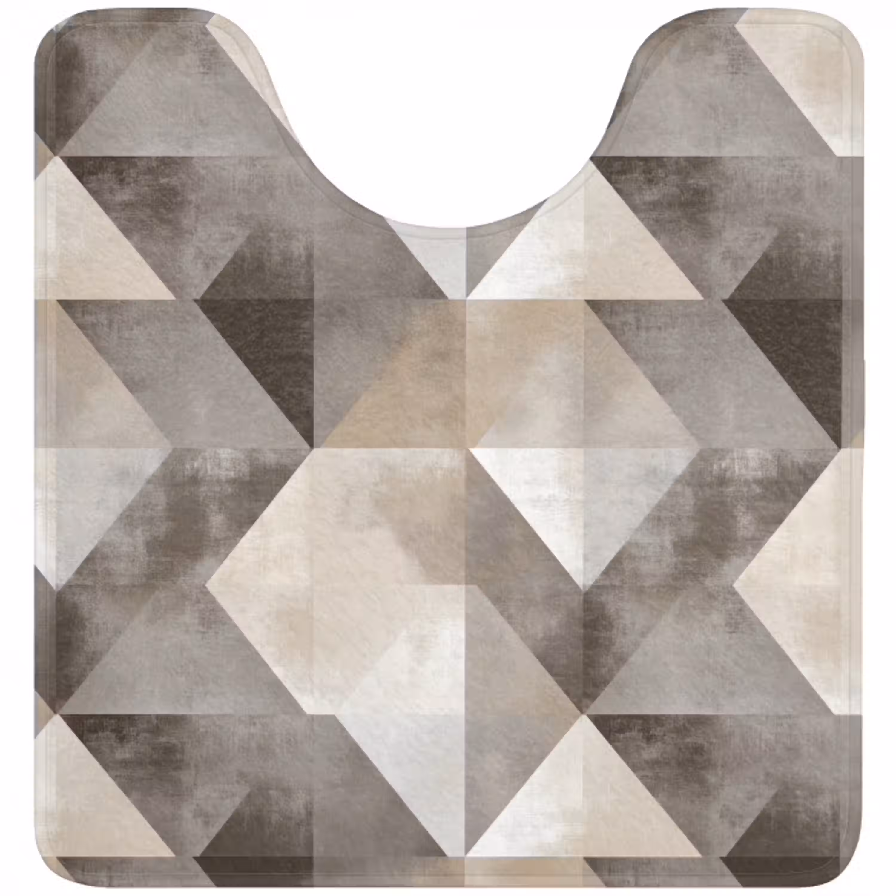 Geometrisch - Motief - Aardetinten WCmat U-uitsnede middel 1014 -3d