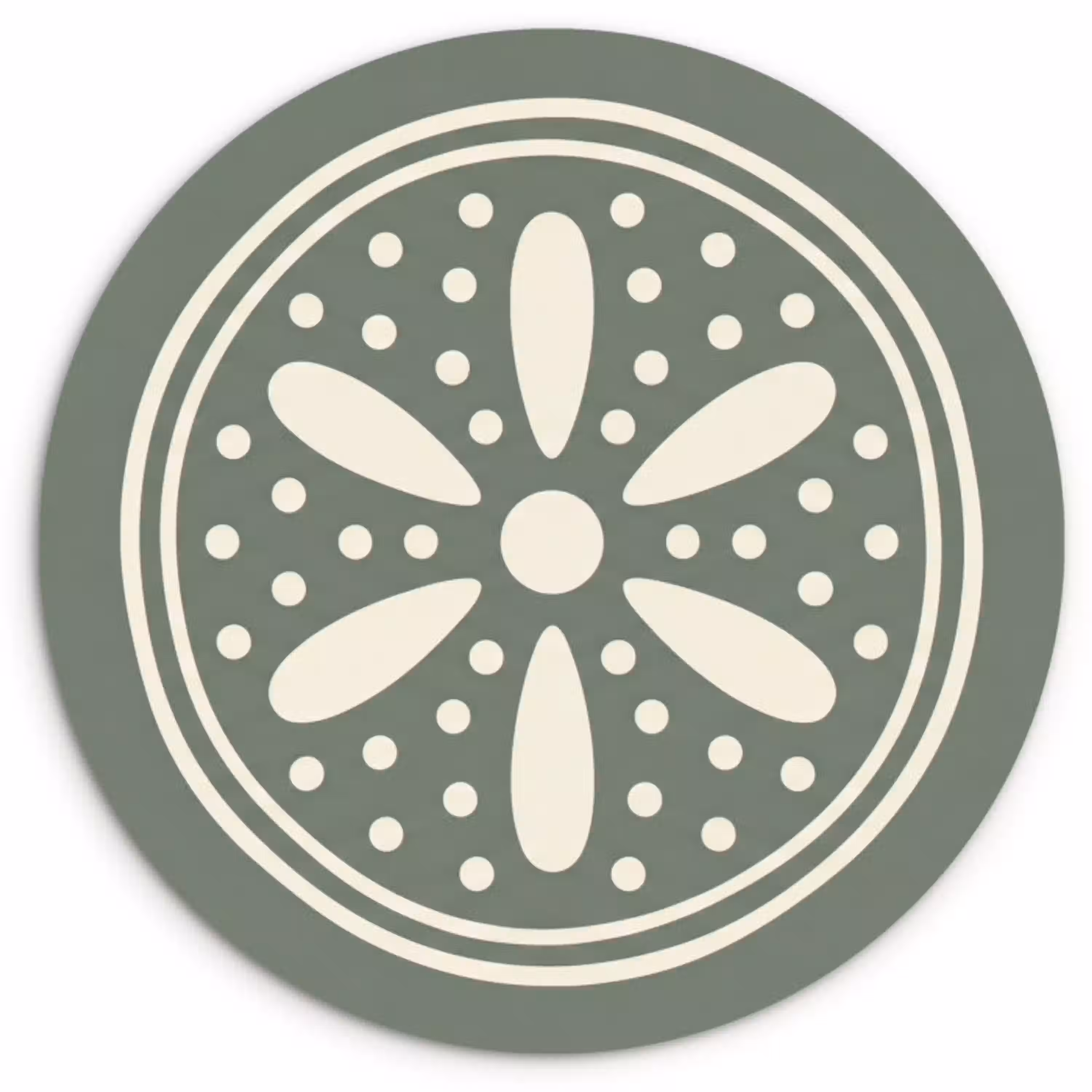 Patroon - Cirkel - Abstract - Groen - Decoratie Wandcirkel plexiglas klein -3d