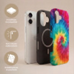 Regenboog - Tie dye - Kleurrijk - Blauw Toughcase MagSafe Apple iPhone 17 klein -USP_Lagen_DE