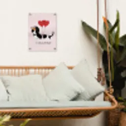 Hond - Teckel - Valentijn - Love tuinposter los doek klein -sfeer7