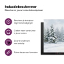 Bospad - Dennen - Sneeuw - Winter - Rustgevend Inductie beschermer vinyl 3mm klein -zzzzzzz-cc-usp