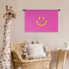 Smiley - Vrolijk - Roze Wandkleed katoen klein -wsfeer5_kind