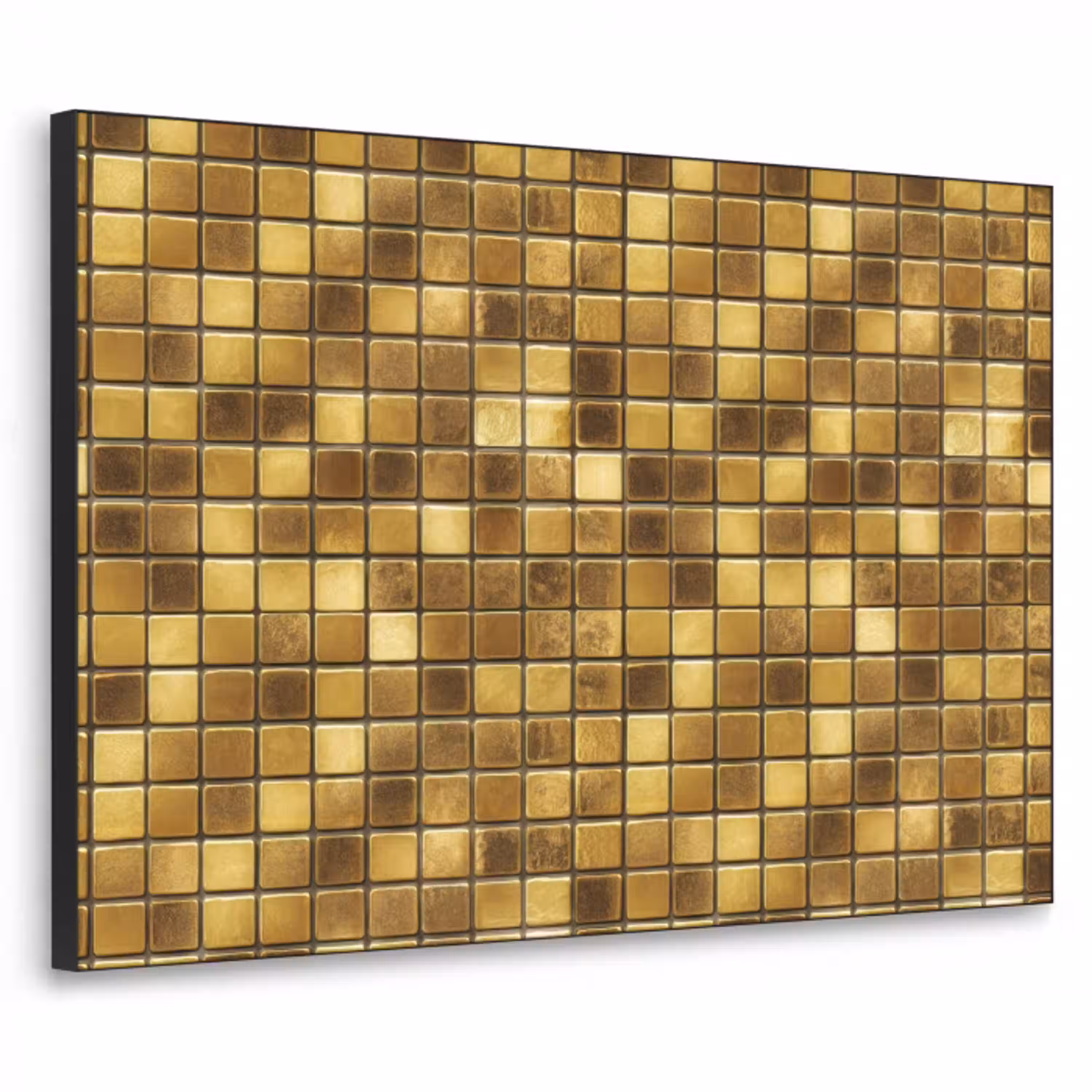 Tegels - Mozaïek - Luxe - Warm Goud Textielframe zwart klein 947 -3d