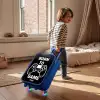Qoute met controller in zwart wit Kinderkoffer - Blauw klein -sfeer1