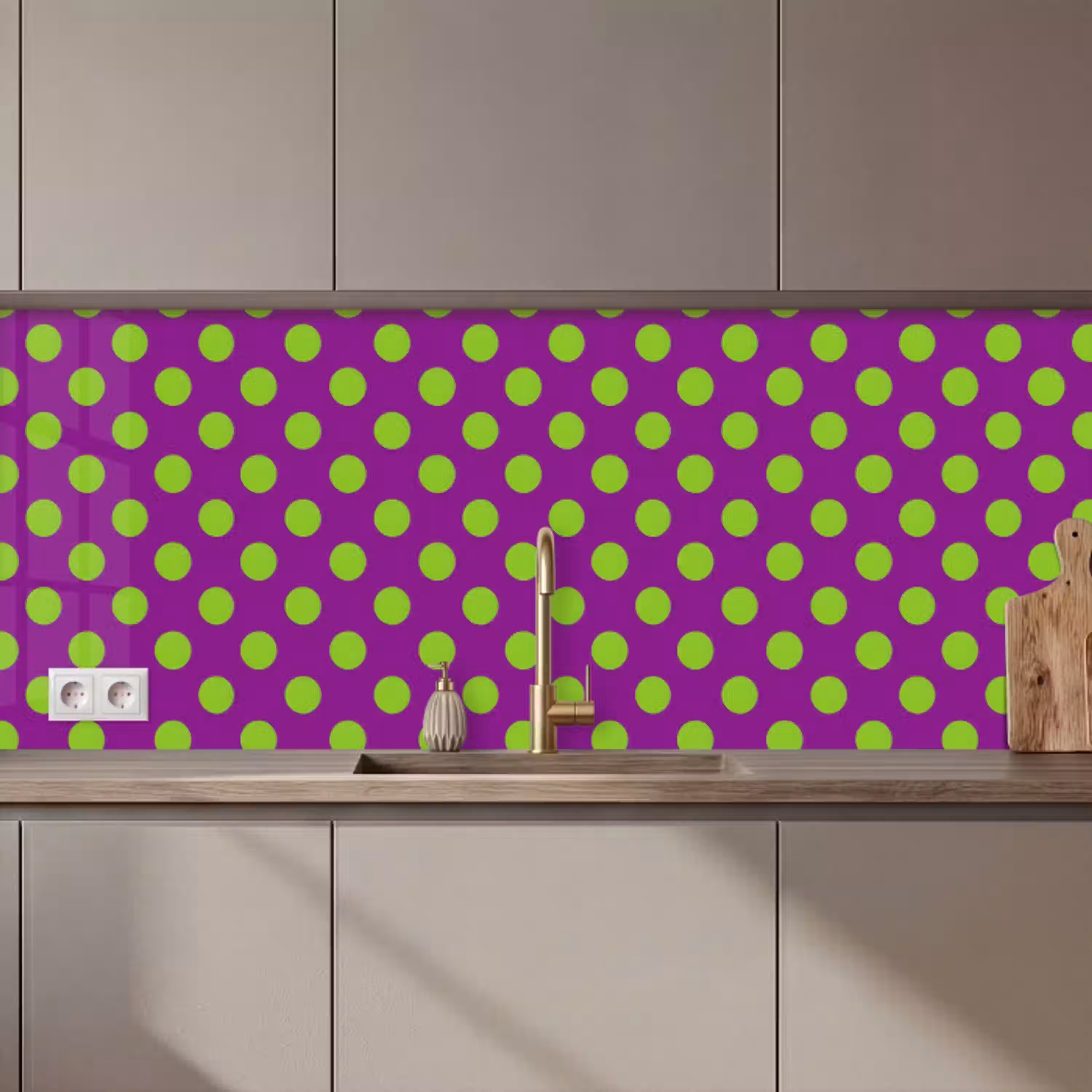 Stippen - Klassiek - Groen keuken achterwand 2 middel 871 zz_3dshopping