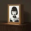 Vrouw - Lolly - Zwart - Wit Light Box met kabel (Tafellamp) klein -z3d_website