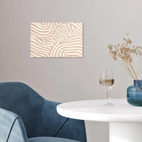 Beige - Aardspatroon poster papier klein -sfeer3