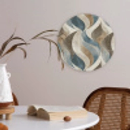 Abstract - Golven - Kleurrijk Akoestische PET Vilt - Rond klein 838 -sfeer3