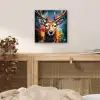 Hert - Graffiti - Dieren - Kleuren aluminium wit klein -sfeer3