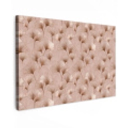 Ginkgo - Patroon - Roze Tuinposter op houten frame 2 cm dik klein 845 -3d