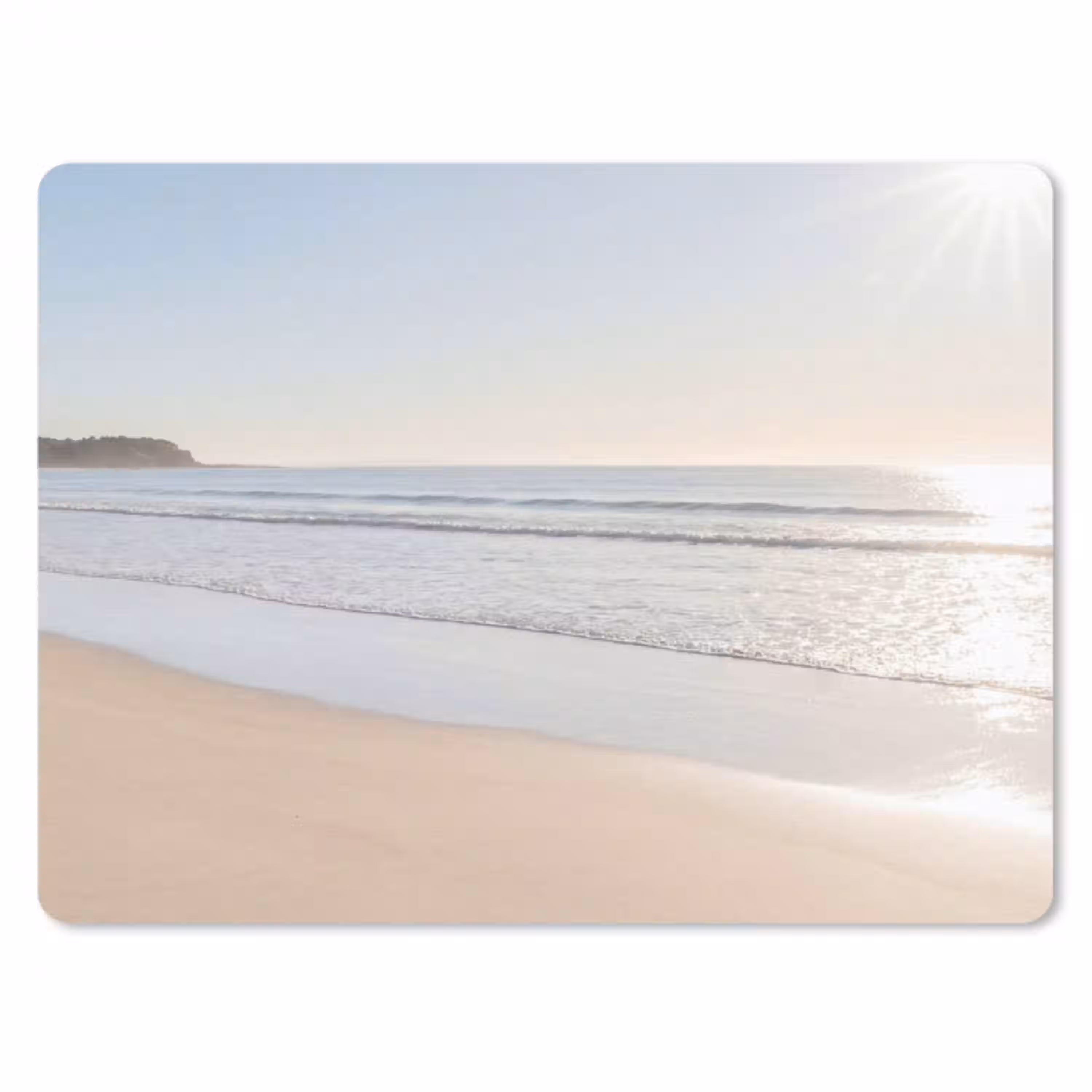 Zee - Zon - Zand muismat rubber klein -3d