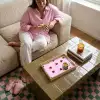 Roze - Hart - Lolly - Snoep Dienblad Rechthoek middel -sfeer3
