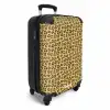 Luipaardprint op goudgele achtergrond NBS - Handbagage koffer - Kinderen Unisex middel -productfoto_3d