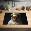 Tijger - Kokskleding - Bruin Inductie beschermer vinyl 3mm klein -sfeer5