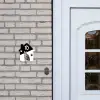Zwart wit - Huisdier - Bruingestreepte kat Naambord Huisje klein -sfeer1