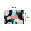 Abstract - Blauw - Roze Placemat vinyl groot -specs