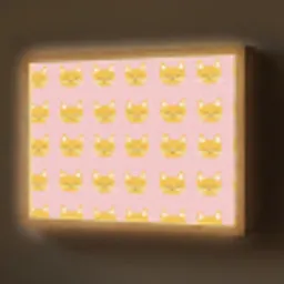 Katten - Patroon - Roze Light Box met batterij (Wandlamp) middel 907 -z3d_website
