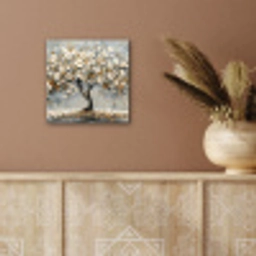 Boom - Bloemen - Wit - Natuur - Kunst aluminium wit klein -sfeer4