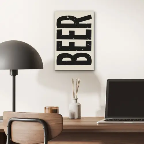 Beer - Vintage - Zwart - Beige aluminium wit klein -sfeer5