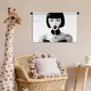Vrouw - Lolly - Zwart - Wit Wandkleed katoen klein -wsfeer5_kind