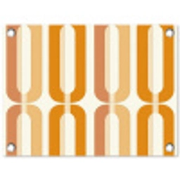 U-vorm - Retro - Oranje tuinposter los doek klein 239 -3d