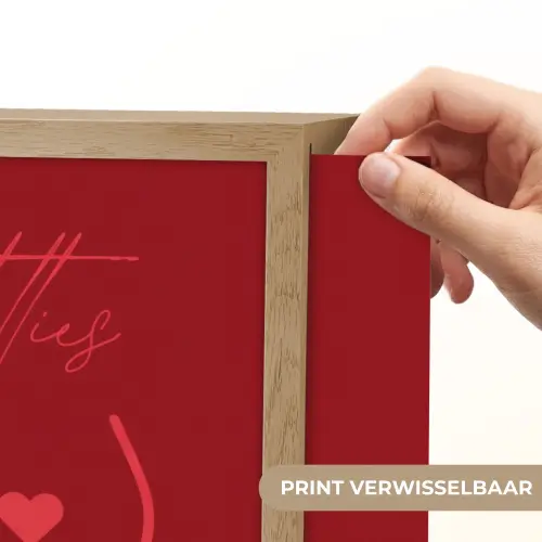 Big titties small heart - Rood - Hart Light Box met batterij (Wandlamp) middel -USP_websiteprintNL
