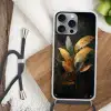 Gouden Bladcompositie – Botanische Luxe Hoesje iPhone 16 Pro Max met koord klein -sfeer4