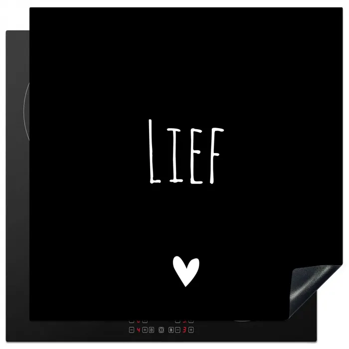 Spreuken - Lief - Quotes Inductie beschermer vinyl 3mm middel -3d