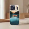Bossen - Meer - Kano - Oranje Telefoonhoesje iPhone 17 Pro klein -sfeer2