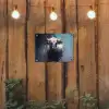 Stier - Zwart - Abstract - Horens tuinposter los doek klein -sfeer1