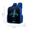 Lichtgevend vliegtuig Kinderrugzak - Blauw middel -productfoto_formaten