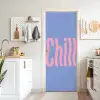 Chill - Roze - Blauw - Golvend deurposter klein -sfeer5