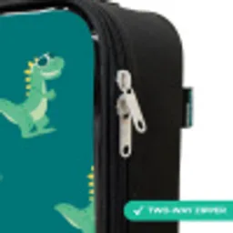 Tyranosaurus specs Kinderkoffer - Zwart klein -rits_UK