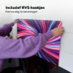 Abstract - Swirl - Futuristic - Neon Inductie beschemer met haakjes klein -ky-ophangen-nl