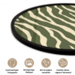 Zebra - Patroon - Groen Fotolijst rond zonder passe partout klein 856 -closeup_DE
