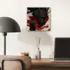 Krijger - Draak - Zwart - Rood - Rook aluminium wit klein -sfeer5