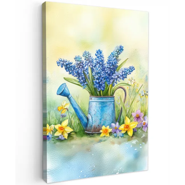 Gieter - Lavendel - Bloesems Tuinposter op houten frame 2 cm dik klein -3d