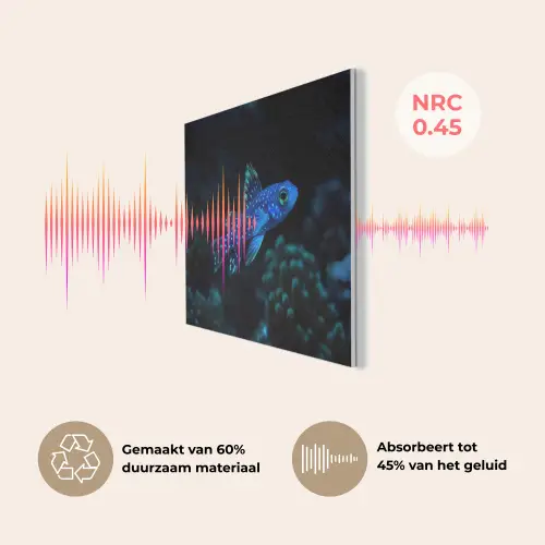 Vis - Stippen - Koraal - Blauw PET vilt klein -USP_NL