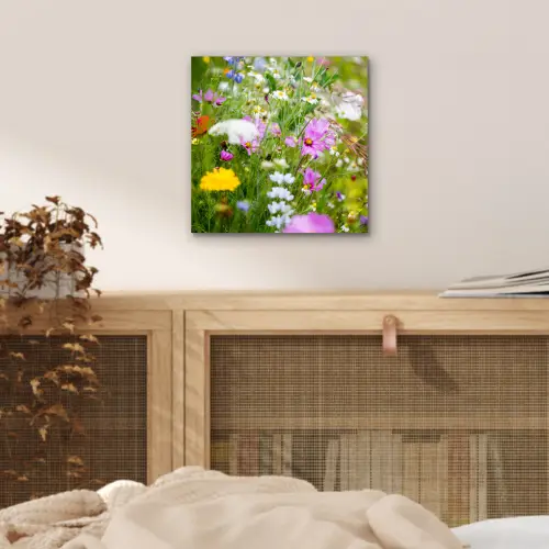 Bloemen - Natuur - Groen - Gras - Paars - Wit aluminium wit klein -sfeer3