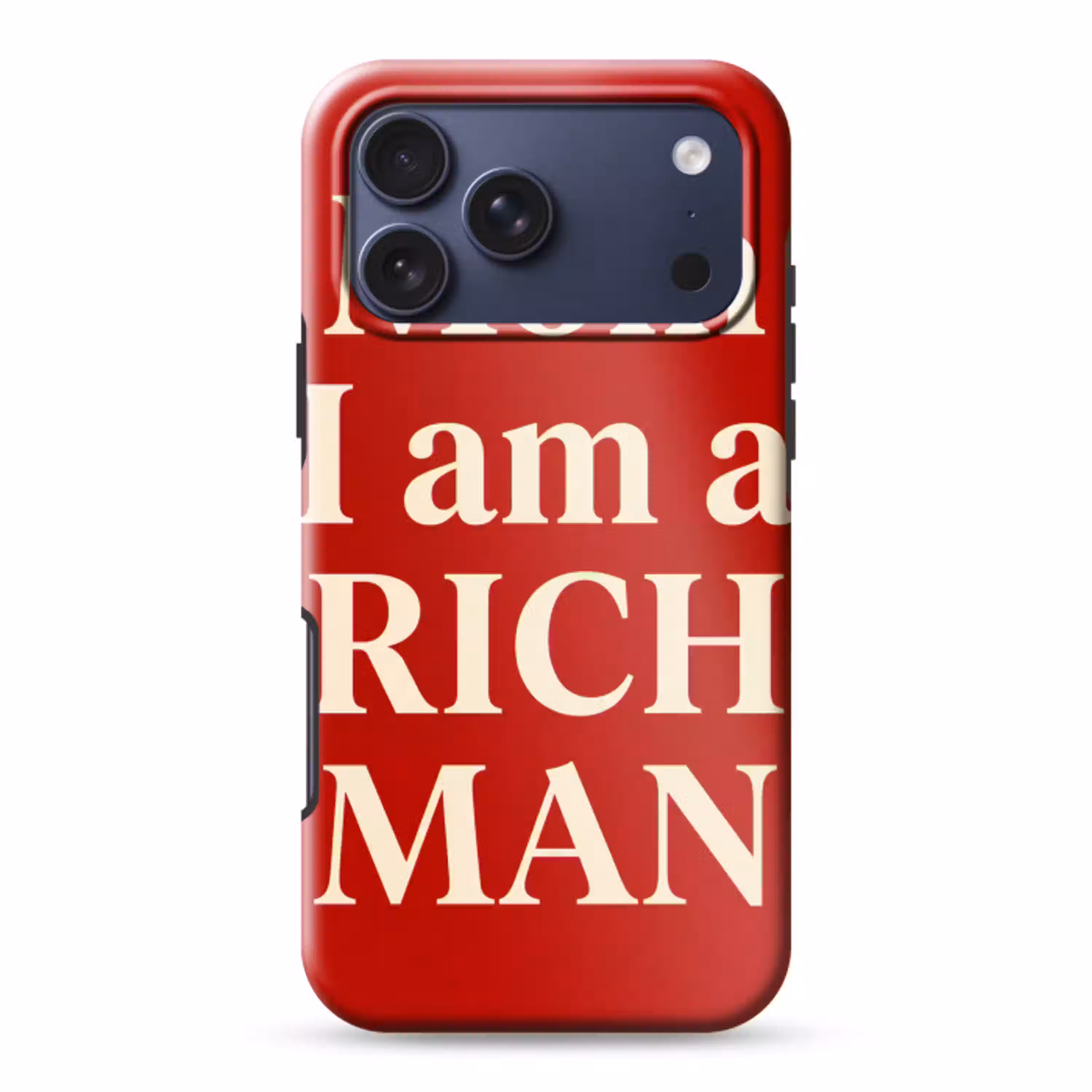 Tekst - Rijkdom - Motivatie - Rood - Modern Toughcase MagSafe Apple iPhone 17 Pro Max klein -3d