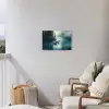 Bos - Water - Eenden - Mistig Tuinposter op houten frame 2 cm dik klein -sfeer1