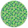 Peren - Groen - Roze Wandcirkel kunststof plaat 5mm dik klein 188 -3d