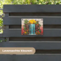Waterval in Straatkunst tuinposter los doek klein -sfeer3