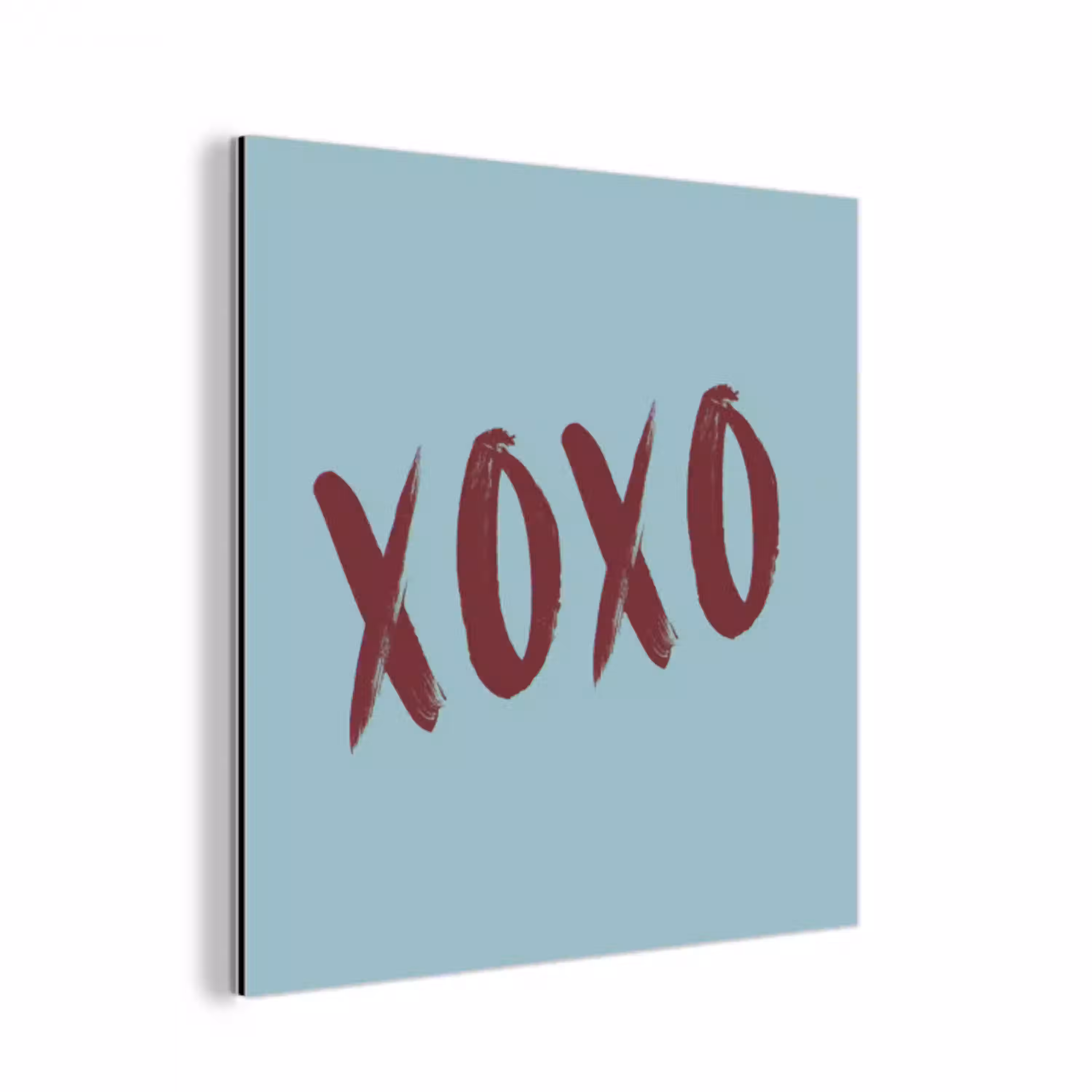 XOXO - Blauw - Rood aluminium wit klein -3d
