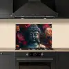 Boeddha - Bloemen - Buddha - Beeld - Kunst keuken achterwand spatscherm klein -sfeer1
