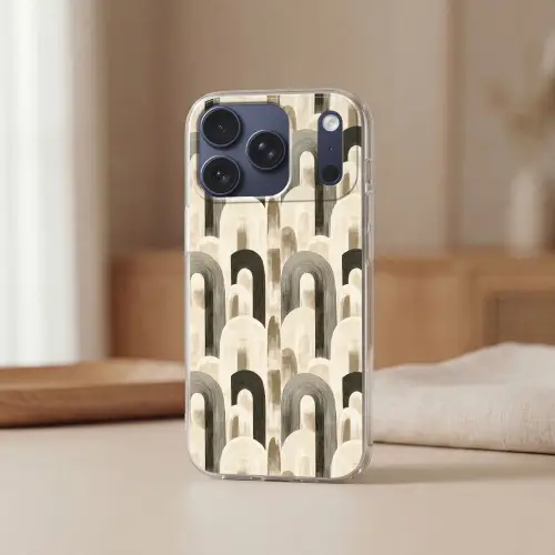 Abstract - Patroon - Bogen Telefoonhoesje iPhone 17 Pro klein 878 -sfeer2