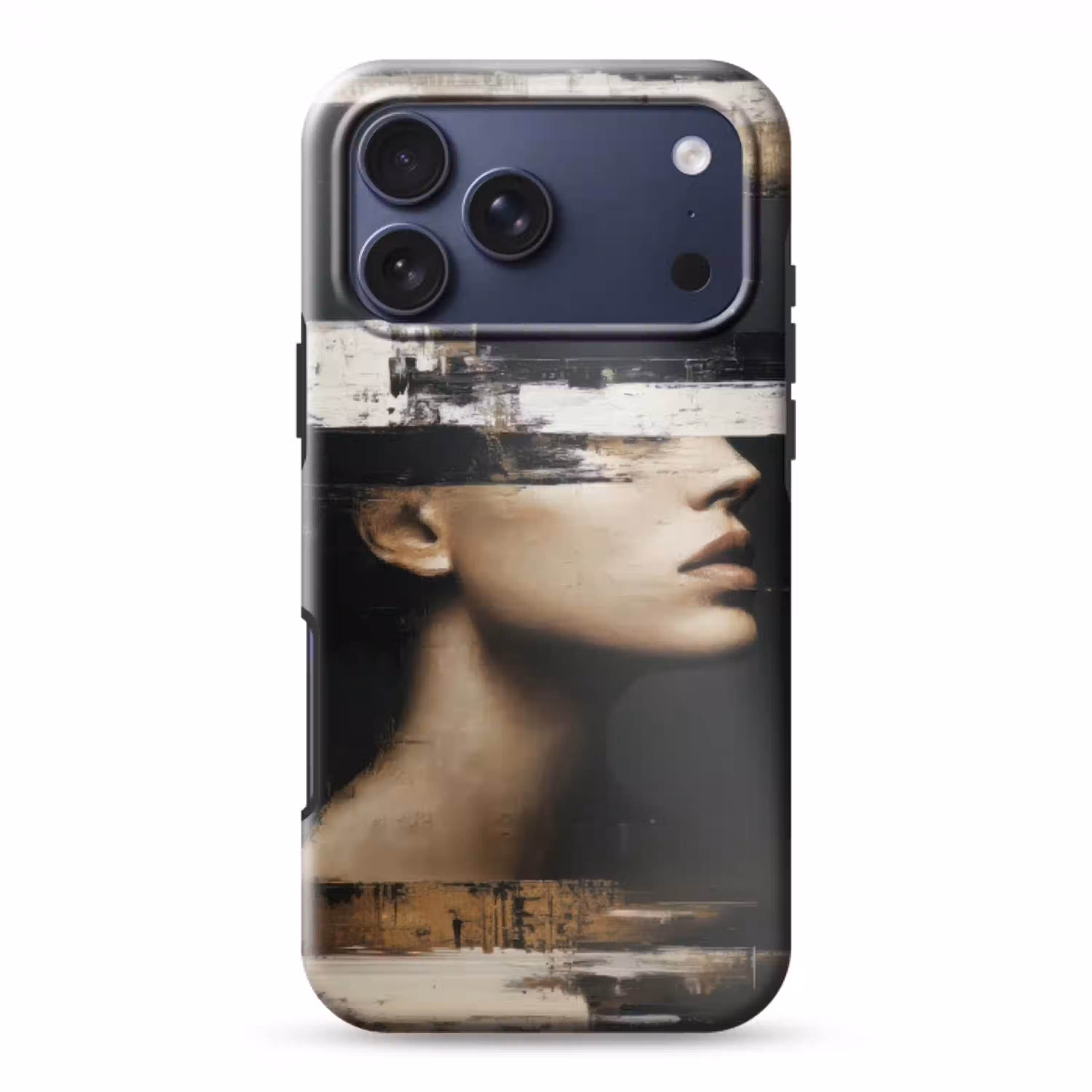 Gezicht - Vrouw - Zwart - Abstract Toughcase MagSafe Apple iPhone 17 Pro Max klein -3d