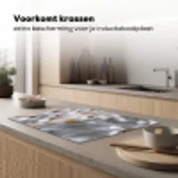 Roodborstje - Gedroogde bloem - Sneeuw - Winter - Vertederend Inductie beschermer vinyl 3mm klein -sfeer1